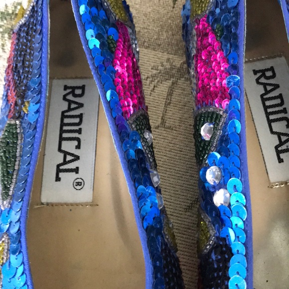 🌴🌴Vintage Radical sequin flats - Picture 5 of 8